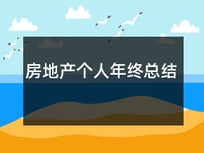 房地產(chǎn)個人年終總結(jié)