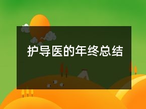 護(hù)導(dǎo)醫(yī)的年終總結(jié)