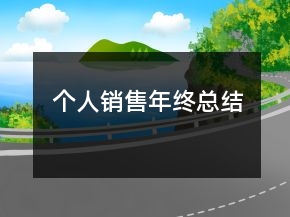 個(gè)人銷售年終總結(jié)