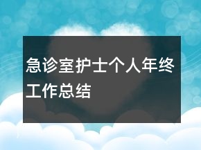 急診室護士個人年終工作總結(jié)