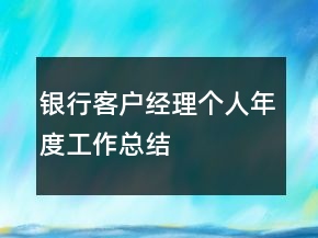 銀行客戶經(jīng)理個(gè)人年度工作總結(jié)