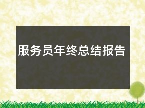 服務員年終總結報告