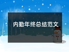 內(nèi)勤年終總結(jié)范文