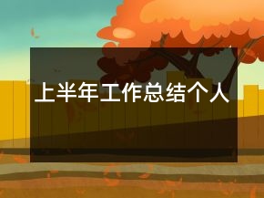 上半年工作總結(jié)個(gè)人