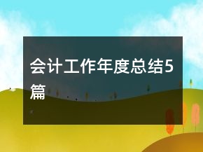 會(huì)計(jì)工作年度總結(jié)5篇