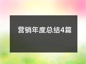 營銷年度總結(jié)4篇