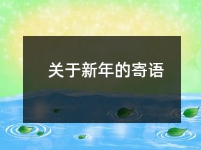 關于新年的寄語