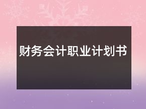 財(cái)務(wù)會(huì)計(jì)職業(yè)計(jì)劃書
