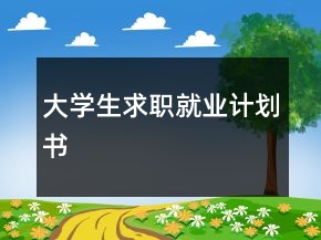 大學(xué)生求職就業(yè)計(jì)劃書(shū)