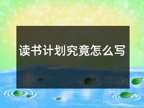 讀書計(jì)劃究竟怎么寫