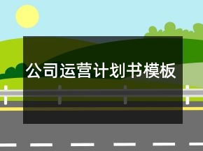 公司運營計劃書模板