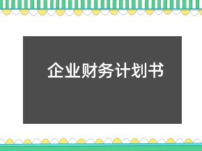 企業(yè)財(cái)務(wù)計(jì)劃書