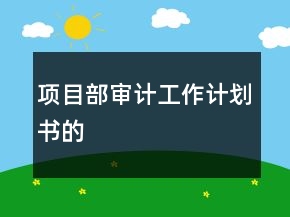 項(xiàng)目部審計(jì)工作計(jì)劃書的