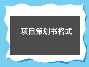 項目策劃書格式