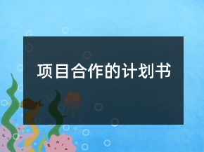 項(xiàng)目合作的計(jì)劃書