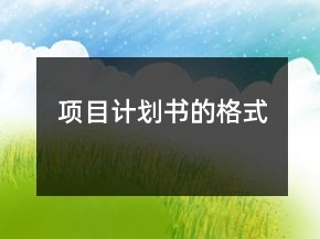 項(xiàng)目計(jì)劃書(shū)的格式