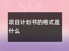 項(xiàng)目計(jì)劃書(shū)的格式是什么
