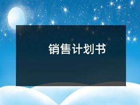 銷售計(jì)劃書(shū)