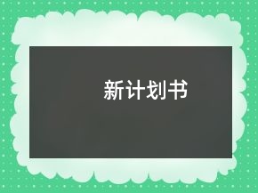 新計(jì)劃書
