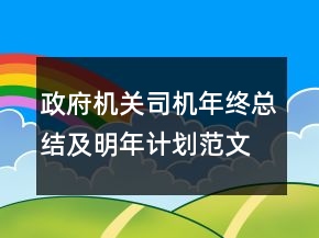 政府機關(guān)司機年終總結(jié)及明年計劃范文精選