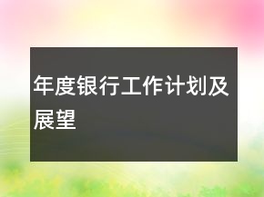 年度銀行工作計(jì)劃及展望
