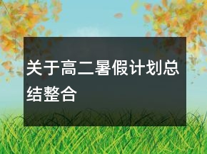 關(guān)于高二暑假計(jì)劃總結(jié)整合