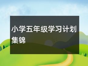 小學(xué)五年級(jí)學(xué)習(xí)計(jì)劃集錦
