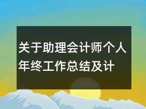 關(guān)于助理會計師個人年終工作總結(jié)及計劃范文精選