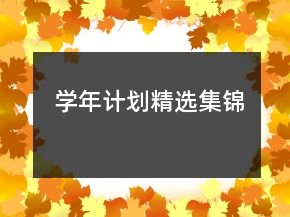 學(xué)年計劃精選集錦