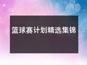 籃球賽計劃精選集錦