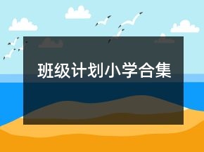 班級計劃小學(xué)合集