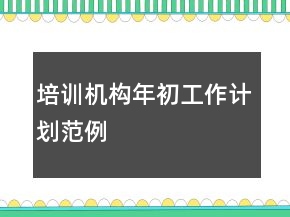培訓(xùn)機(jī)構(gòu)年初工作計(jì)劃范例