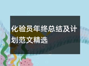 化驗(yàn)員年終總結(jié)及計(jì)劃范文精選