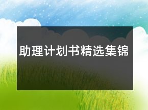 助理計(jì)劃書精選集錦