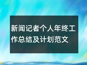 新聞?dòng)浾邆€(gè)人年終工作總結(jié)及計(jì)劃范文模板