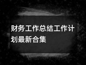 財務(wù)工作總結(jié)工作計劃最新合集