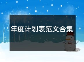 年度計劃表范文合集