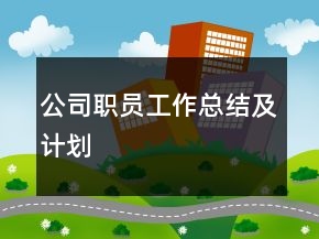 公司職員工作總結及計劃