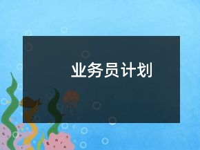 業(yè)務(wù)員計劃