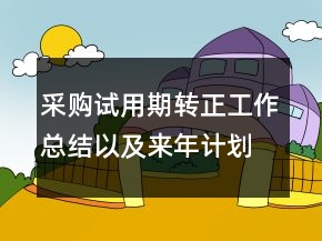 采購試用期轉(zhuǎn)正工作總結(jié)以及來年計(jì)劃范文