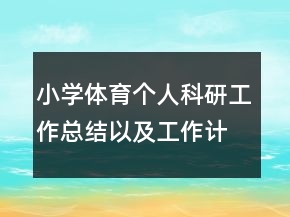 小學體育個人科研工作總結(jié)以及工作計劃范文