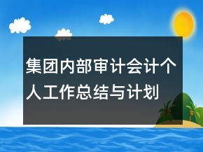 集團(tuán)內(nèi)部審計(jì)會(huì)計(jì)個(gè)人工作總結(jié)與計(jì)劃范例