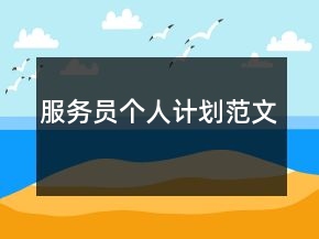 服務員個人計劃范文