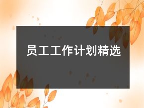 員工工作計劃精選