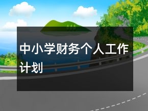 中小學(xué)財(cái)務(wù)個(gè)人工作計(jì)劃