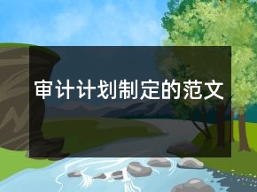 審計(jì)計(jì)劃制定的范文