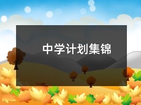 中學(xué)計(jì)劃集錦