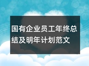 國(guó)有企業(yè)員工年終總結(jié)及明年計(jì)劃范文