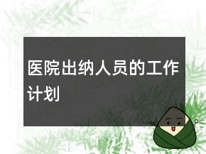 醫(yī)院出納人員的工作計(jì)劃