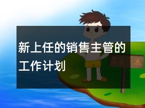 新上任的銷售主管的工作計劃